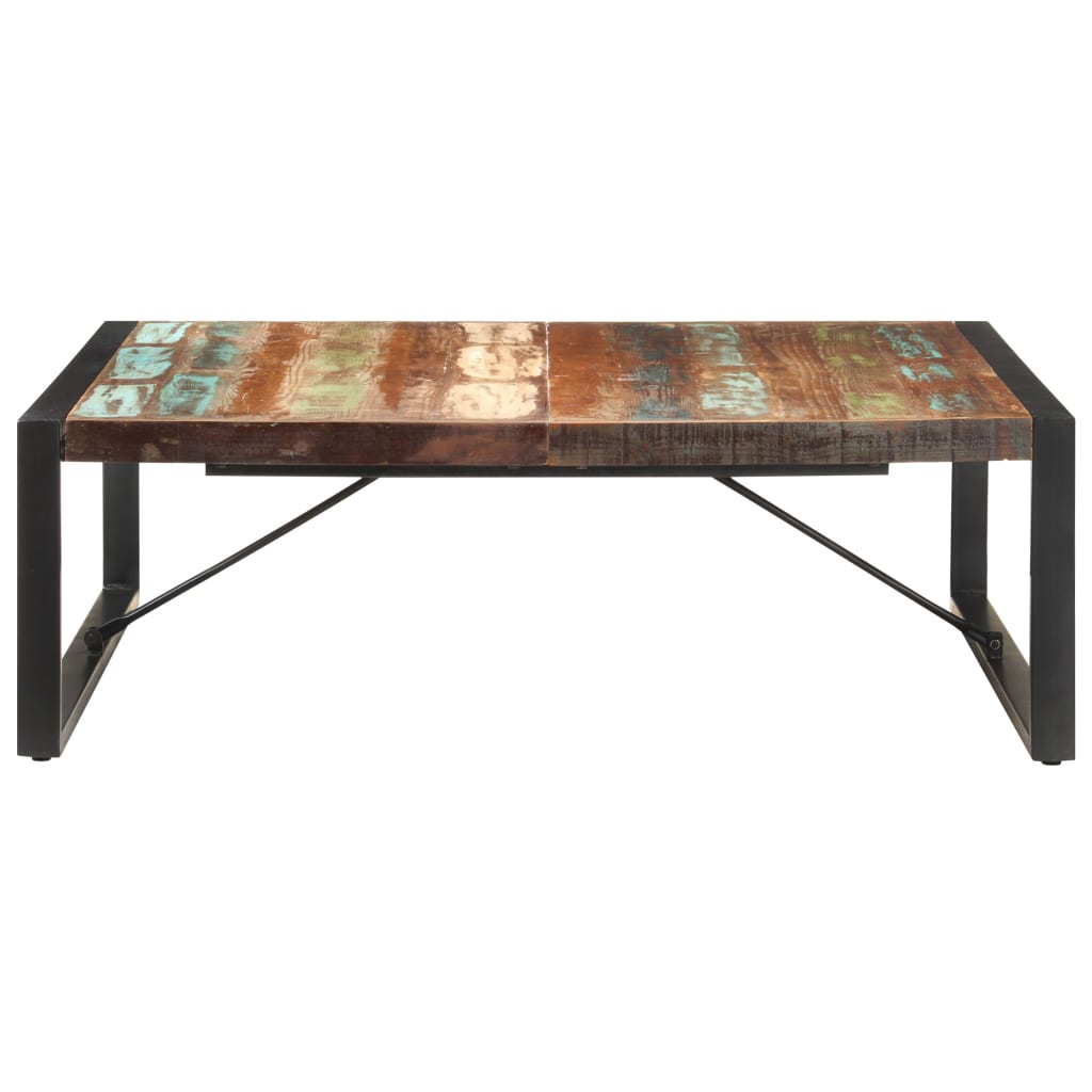 vidaXL Couchtisch 120x120x40 cm Altholz Massiv