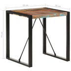 vidaXL Esstisch 70x70x75 cm Recyceltes Massivholz