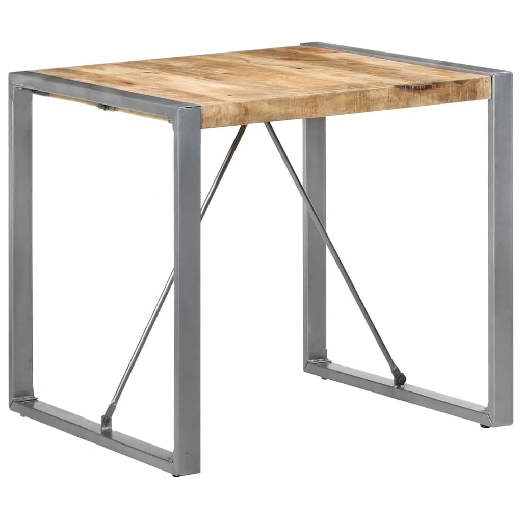 vidaXL Esstisch 140x140x75 cm Raues Mangoholz