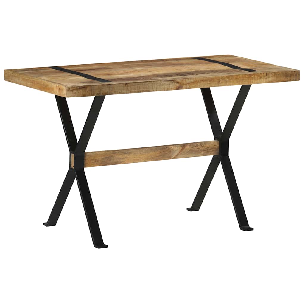 vidaXL Esstisch 140x140x75 cm Raues Mangoholz