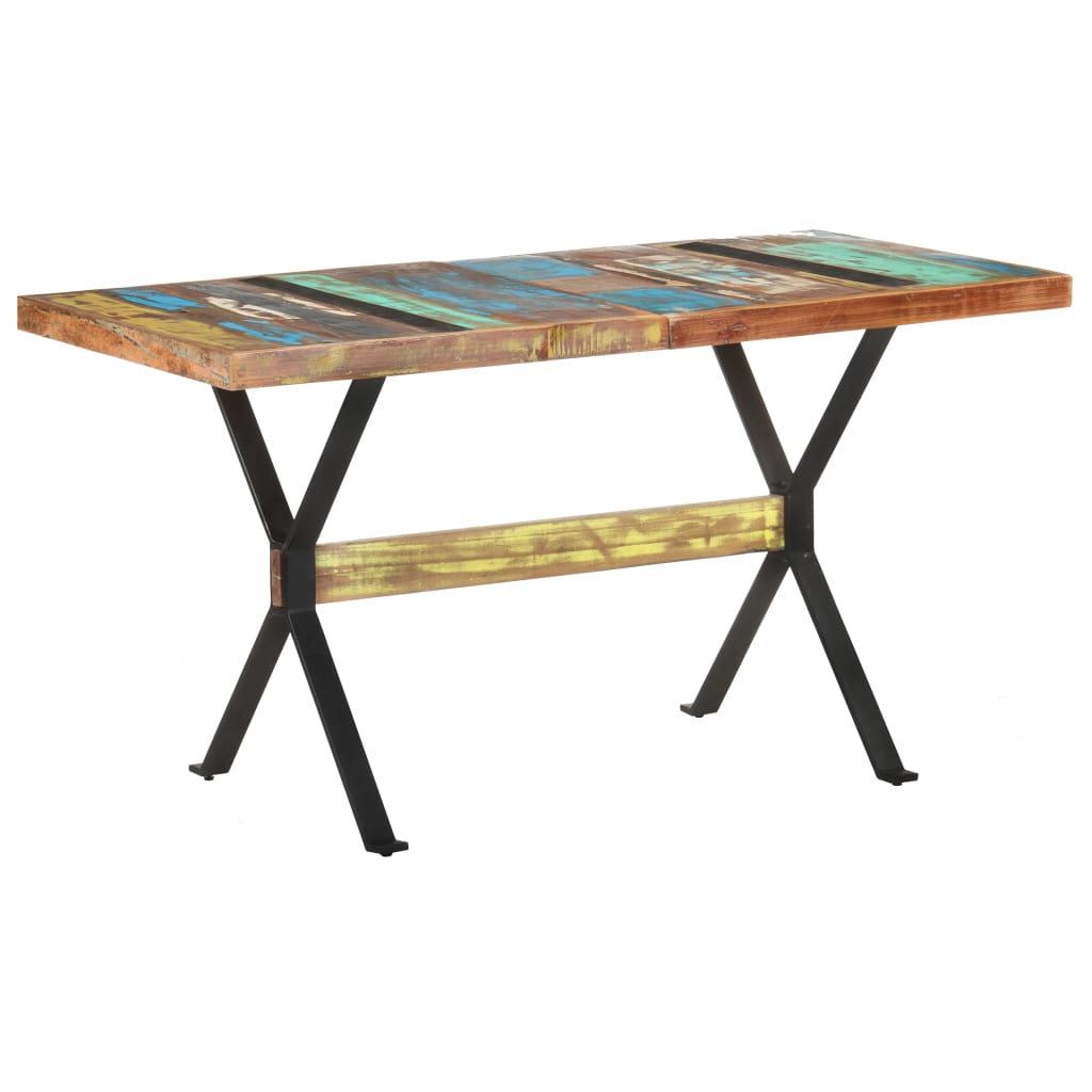 vidaXL Esstisch 120x60x76 cm Altholz Massiv