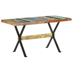 vidaXL Esstisch 120x60x76 cm Altholz Massiv