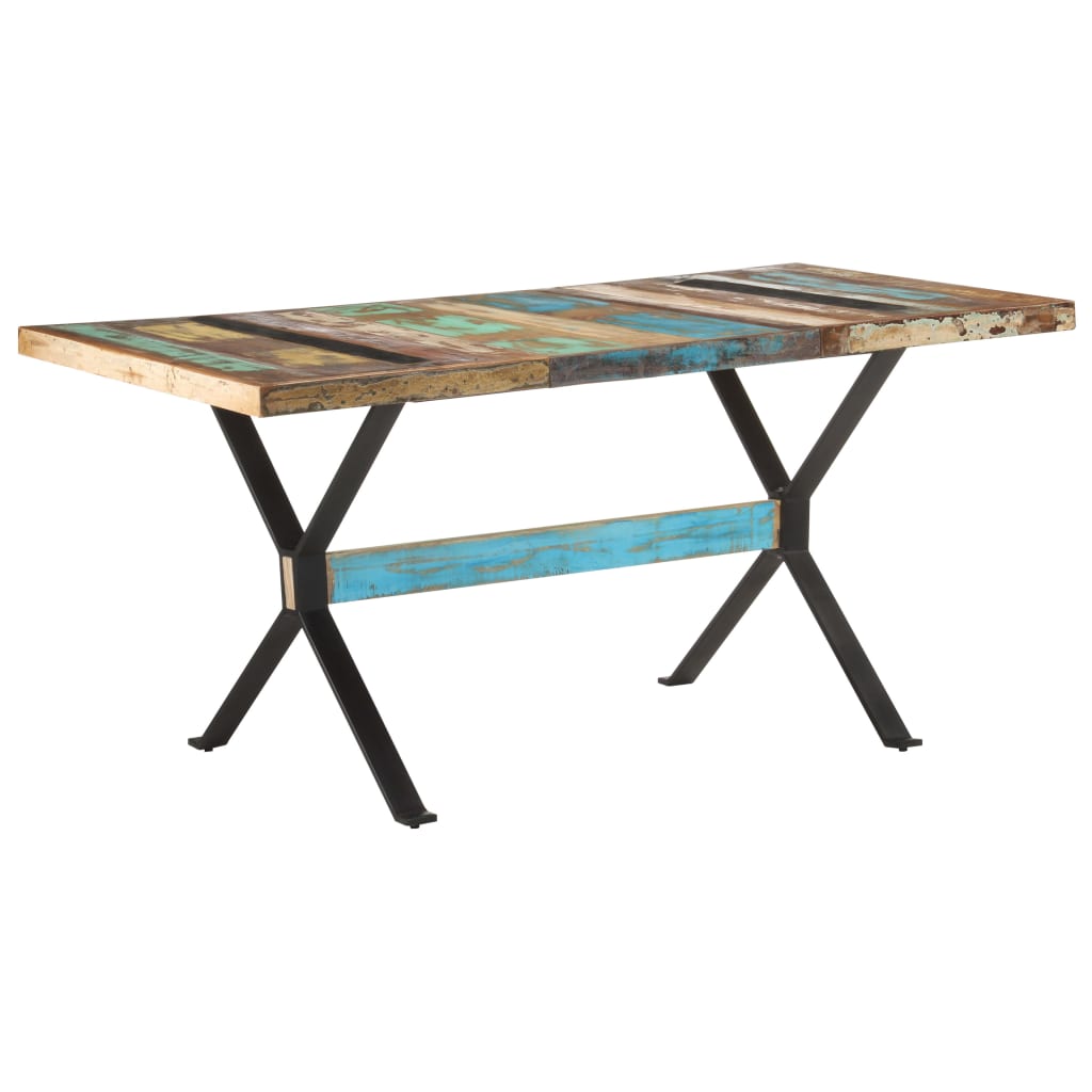 vidaXL Esstisch 120x60x76 cm Altholz Massiv