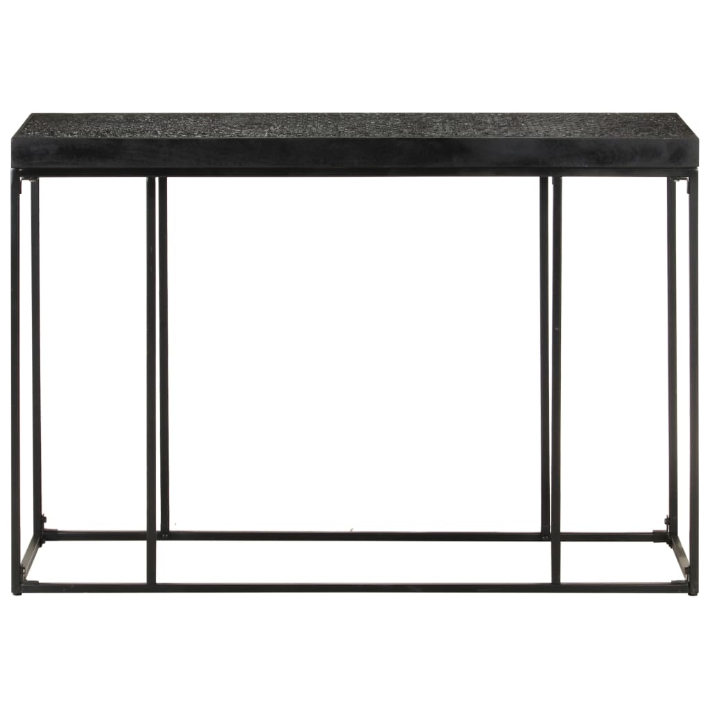 vidaXL Konsolentisch Schwarz 110x35x76 cm Massivholz Akazie und Mango