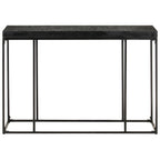 vidaXL Konsolentisch Schwarz 110x35x76 cm Massivholz Akazie und Mango