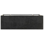 vidaXL Konsolentisch Schwarz 110x35x76 cm Massivholz Akazie und Mango