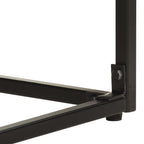 vidaXL Konsolentisch Schwarz 110x35x76 cm Massivholz Akazie und Mango