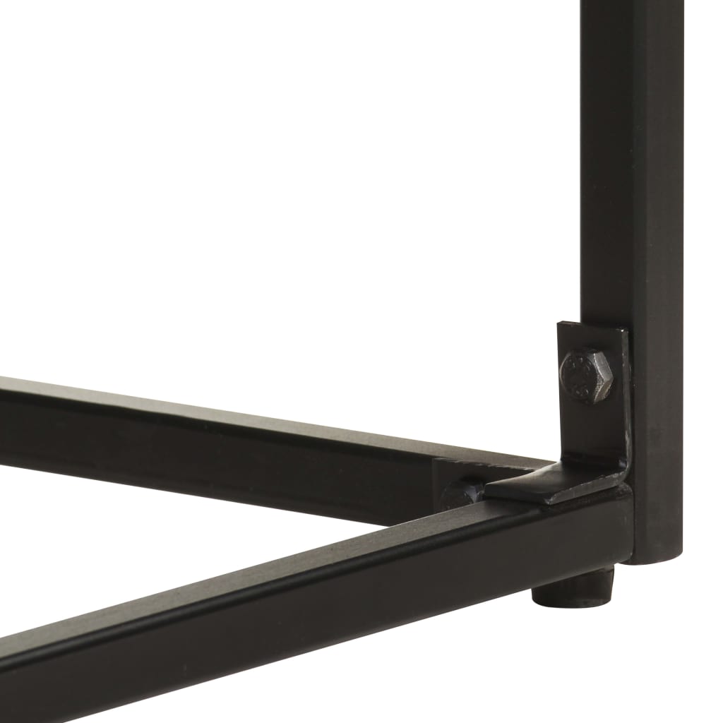 vidaXL Konsolentisch Schwarz 110x35x76 cm Massivholz Akazie und Mango