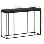 vidaXL Konsolentisch Schwarz 110x35x76 cm Massivholz Akazie und Mango