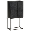 vidaXL Sideboard Schwarz 60x30x120 cm Massivholz Akazie und Mango