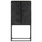 vidaXL Sideboard Schwarz 60x30x120 cm Massivholz Akazie und Mango
