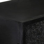 vidaXL Sideboard Schwarz 60x30x120 cm Massivholz Akazie und Mango