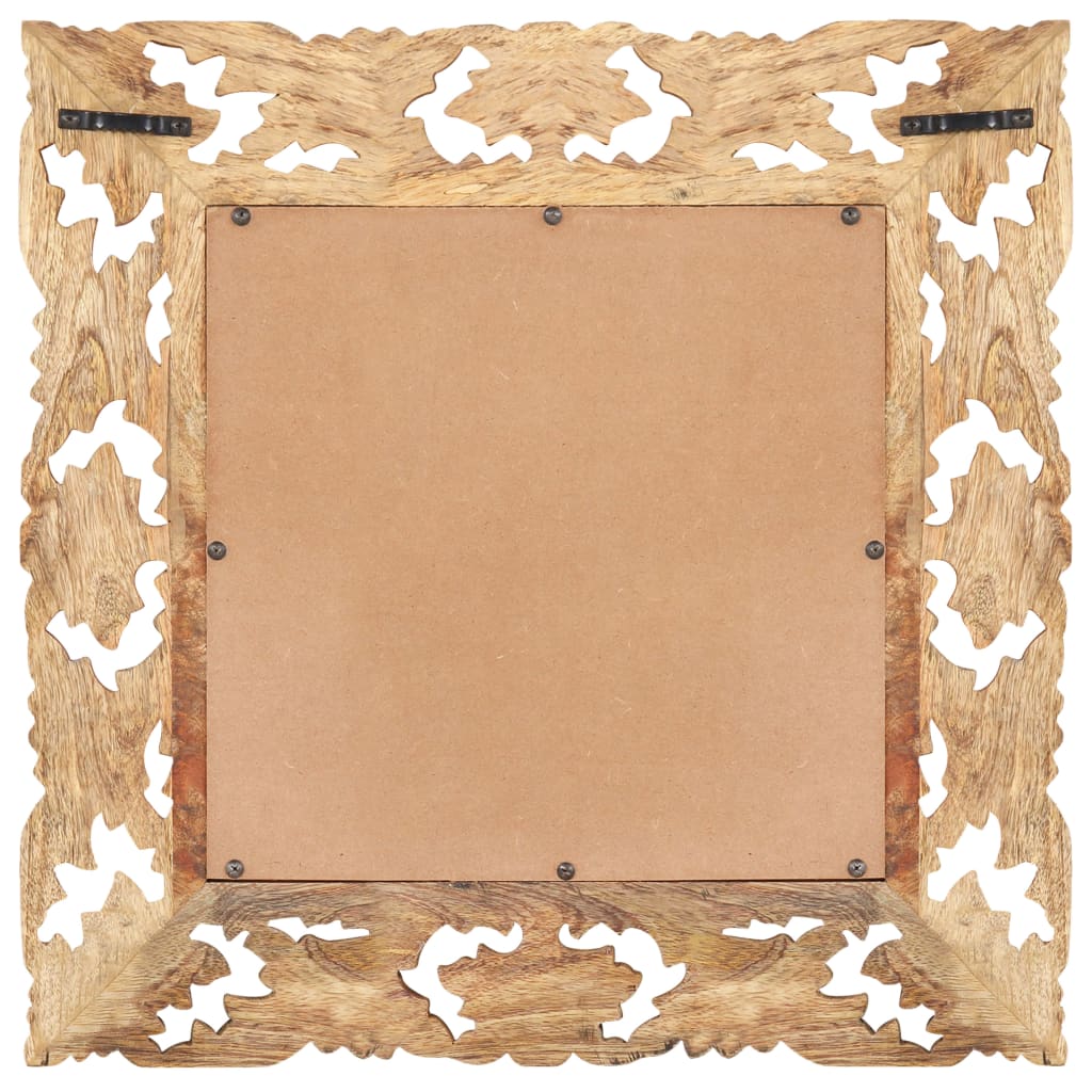 vidaXL Spiegel Handgeschnitzt Braun 50x50 cm Massivholz Mango