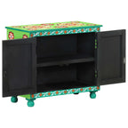 vidaXL Sideboard Handbemalt Mehrfarbig 70x35x60 cm Mango Massivholz