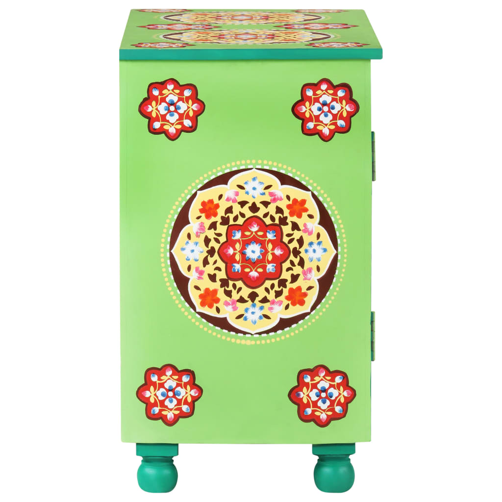 vidaXL Sideboard Handbemalt Mehrfarbig 70x35x60 cm Mango Massivholz