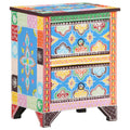 vidaXL Nachttisch Handbemalt 40x30x50 cm Mango Massivholz