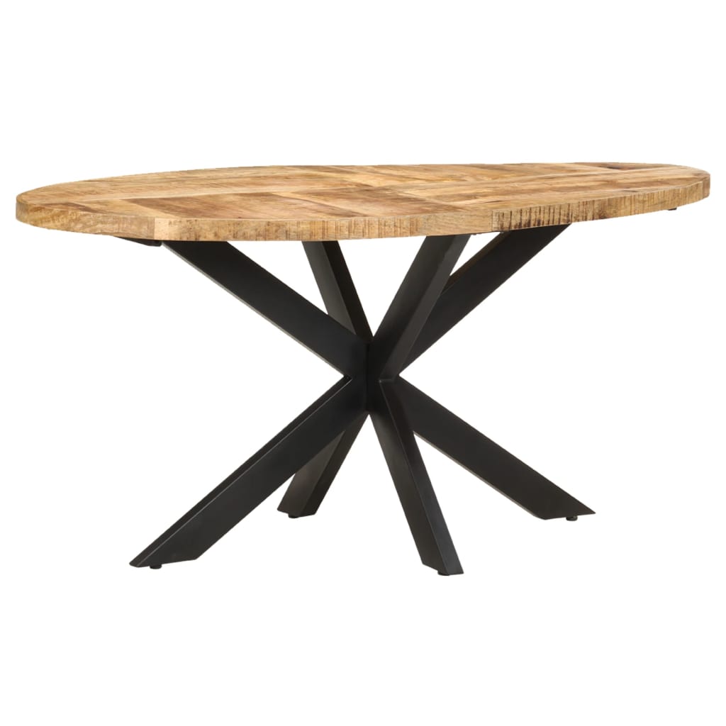 vidaXL Esstisch 140x140x75 cm Raues Mangoholz