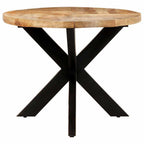 vidaXL Esstisch Oval 200x100x75 cm Raues Mangoholz