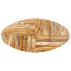 vidaXL Esstisch Oval 200x100x75 cm Raues Mangoholz