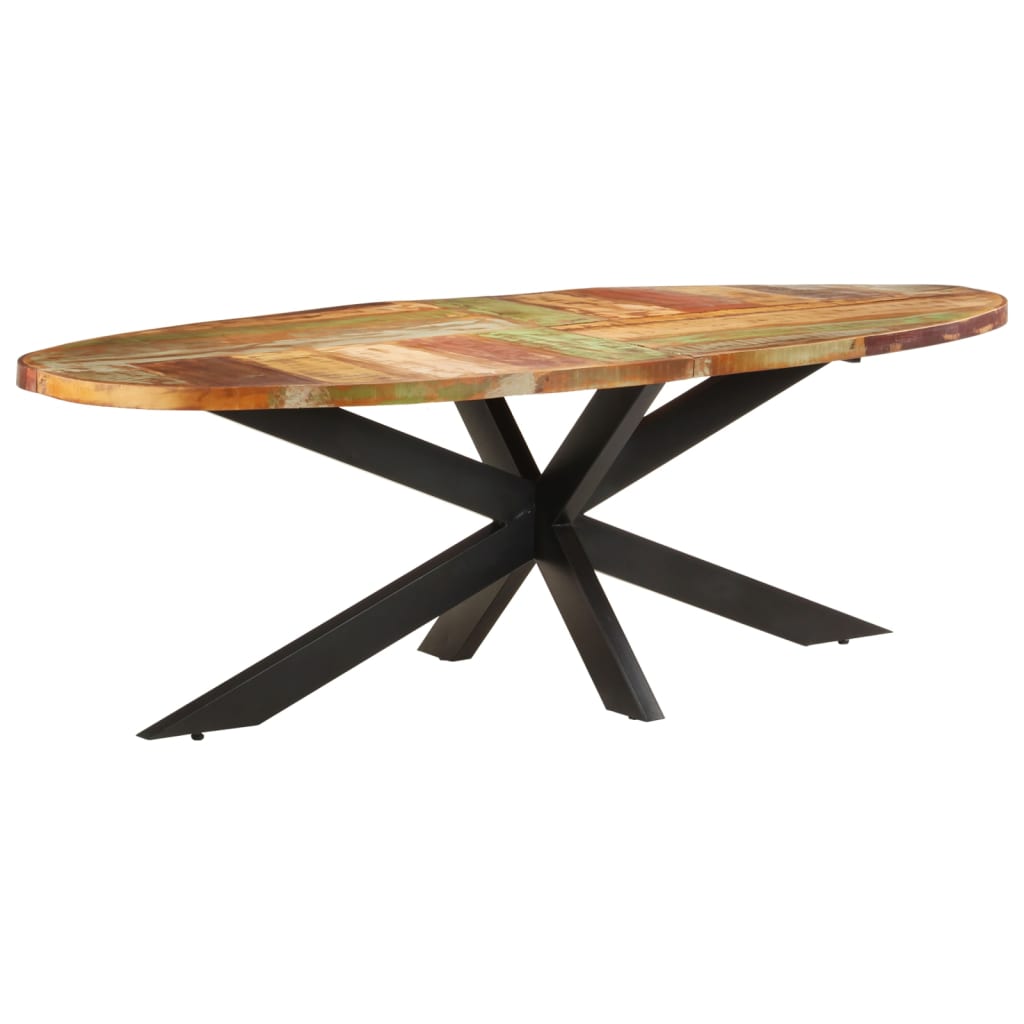 vidaXL Esstisch 120x60x76 cm Altholz Massiv