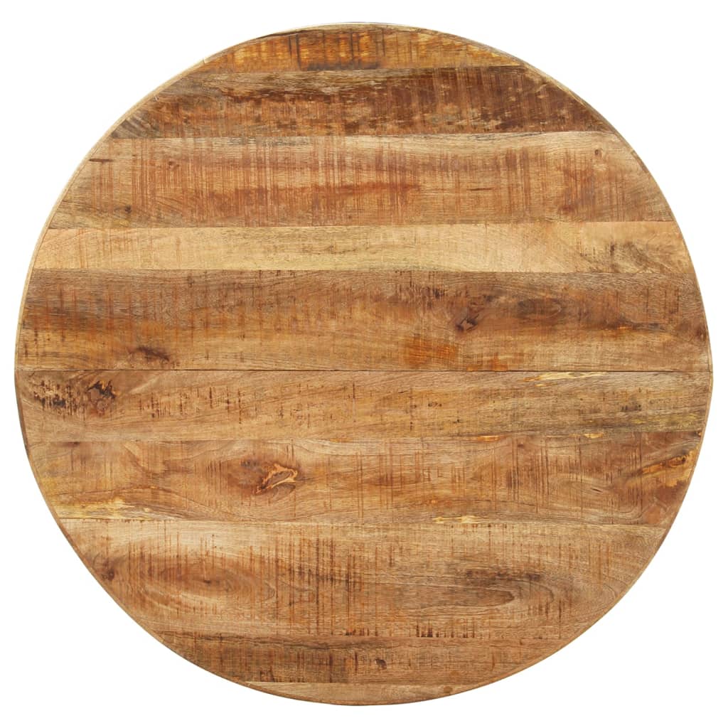 vidaXL Esstisch Rund 100x100x75 cm Raues Mangoholz