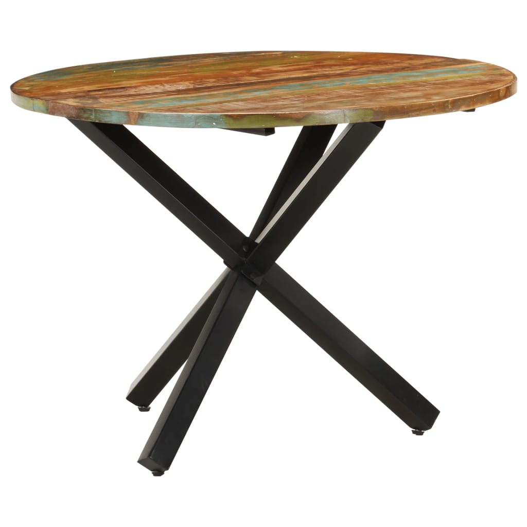 vidaXL Esstisch Rund 100x100x75 cm Altholz Massiv