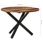 vidaXL Esstisch 100x100x75 cm Akazienholz Honigfarben