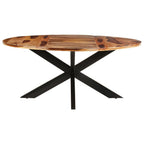 vidaXL Esstisch Rund 175x75 cm Akazienholz Honigfarben