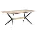 vidaXL Esstisch 140x80x75 cm Massivholz Mango