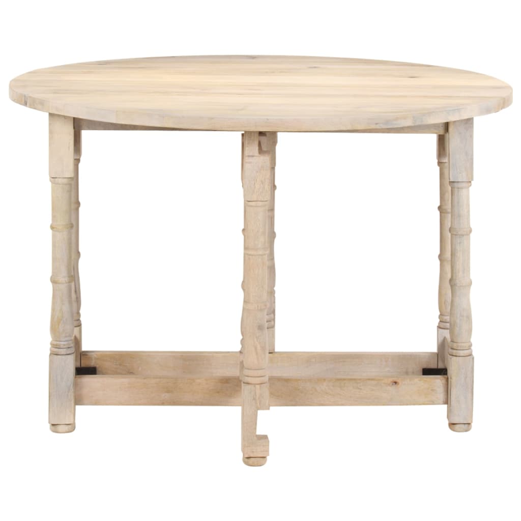 vidaXL Esstisch Rund 110x76 cm Mango Massivholz