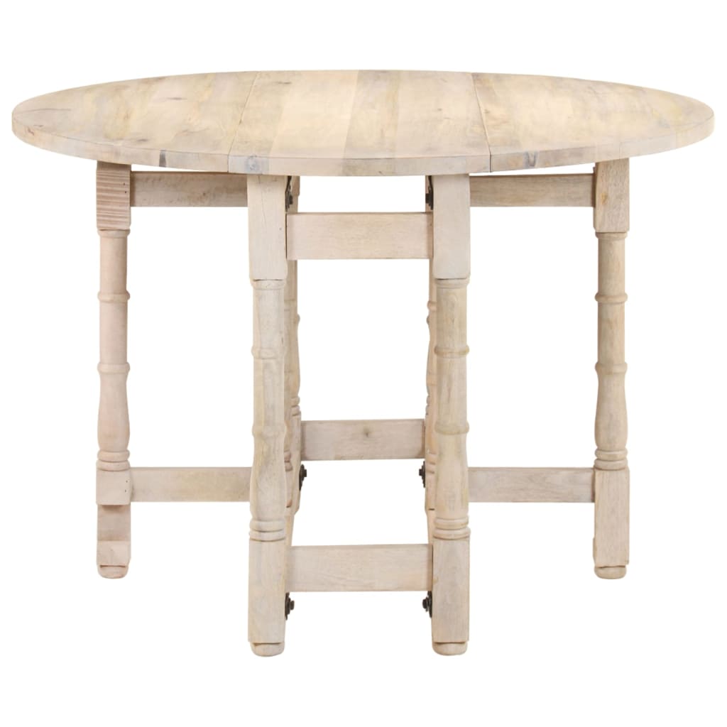 vidaXL Esstisch Rund 110x76 cm Mango Massivholz