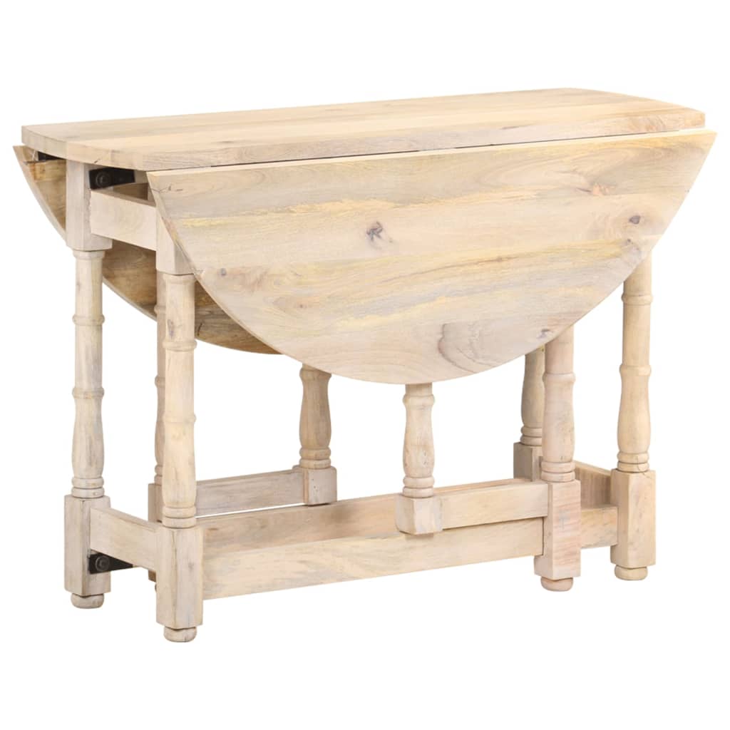 vidaXL Esstisch Rund 110x76 cm Mango Massivholz