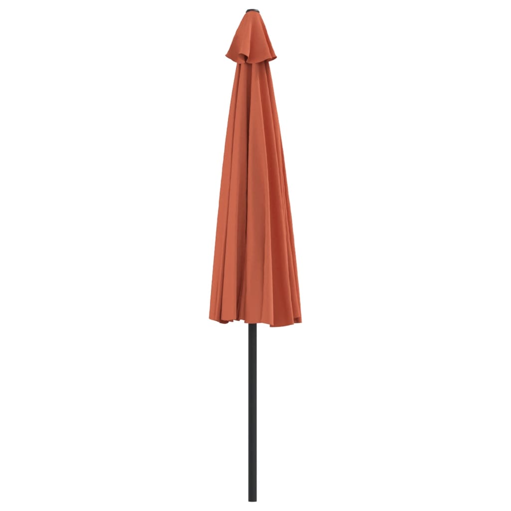 vidaXL Balkon-Sonnenschirm Alu-Mast Terrakotta 300x155x223cm Halbrund