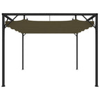 vidaXL Gartenpavillon mit Ausziehbarem Dach 3x3 m Taupe 180 g/m²
