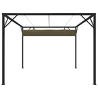 vidaXL Gartenpavillon mit Ausziehbarem Dach 3x3 m Taupe 180 g/m²
