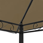 vidaXL Gartenpavillon mit Tisch und Bänken 2,5x1,5x2,4 m Taupe 180 g/m²