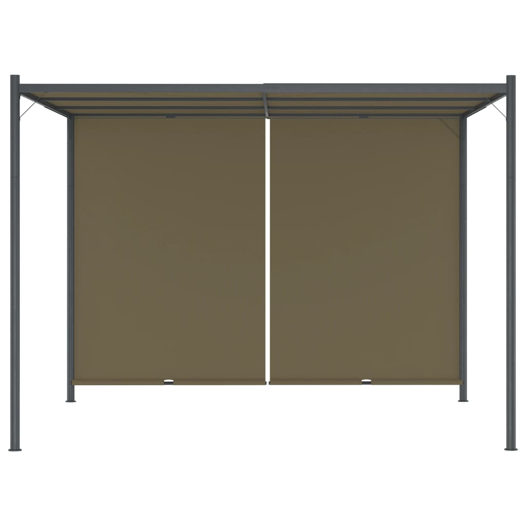 vidaXL Gartenpergola mit Ausziehbarem Dach 3x3 m Taupe 180 g/m²