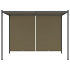 vidaXL Gartenpergola mit Ausziehbarem Dach 3x3 m Taupe 180 g/m²