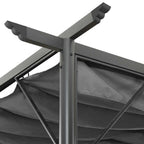 vidaXL Pergola mit Ausziehbarem Dach Anthrazit 3x3 m Stahl 180 g/m²