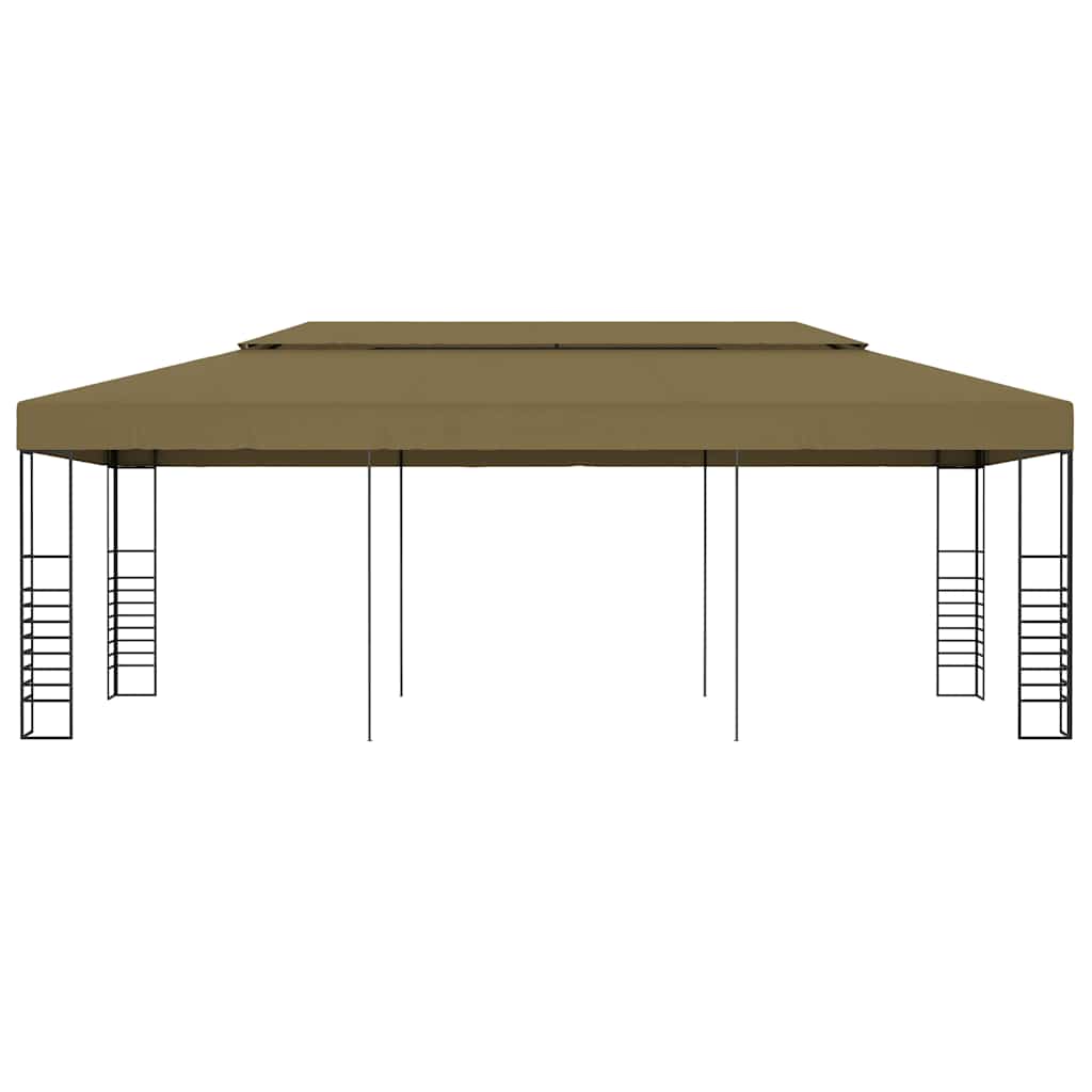 vidaXL Gartenpavillon 6x3x2,7 m Taupe 180 g/m²