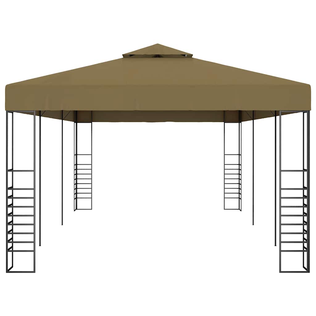 vidaXL Gartenpavillon 6x3x2,7 m Taupe 180 g/m²