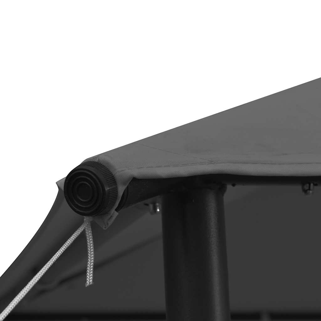 vidaXL Pavillon 3x3 m Anthrazit Stoff und Stahl 180 g/m²