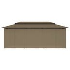vidaXL Pavillon mit Vorhängen 600x298x270 cm Taupe 180 g/m²