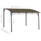 vidaXL Garten-Sonnenschutz 3x3x2,55 m Taupe