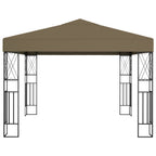 vidaXL Pavillon 3x3 m Taupe Stoff