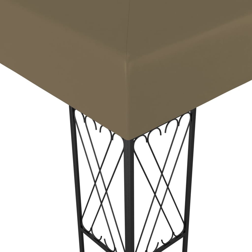 vidaXL Pavillon 3x3 m Taupe Stoff