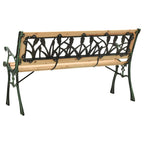 vidaXL Gartenbank 122 cm Gusseisen und Massivholz Tanne