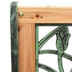 vidaXL Gartenbank 122 cm Gusseisen und Massivholz Tanne