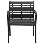 vidaXL Gartenstühle 2 Stk. Stahl und WPC Schwarz