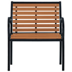 vidaXL Gartenstühle 2 Stk. Stahl und WPC Schwarz und Braun